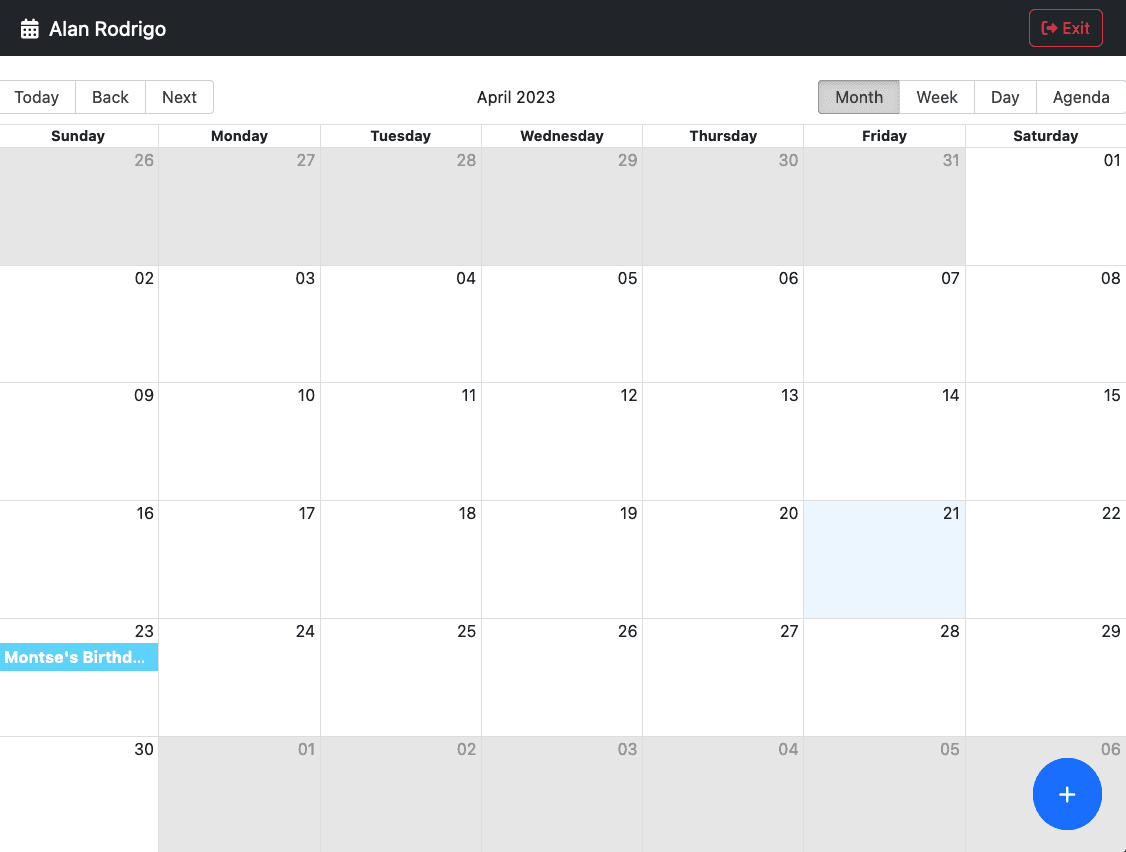 Calendar App